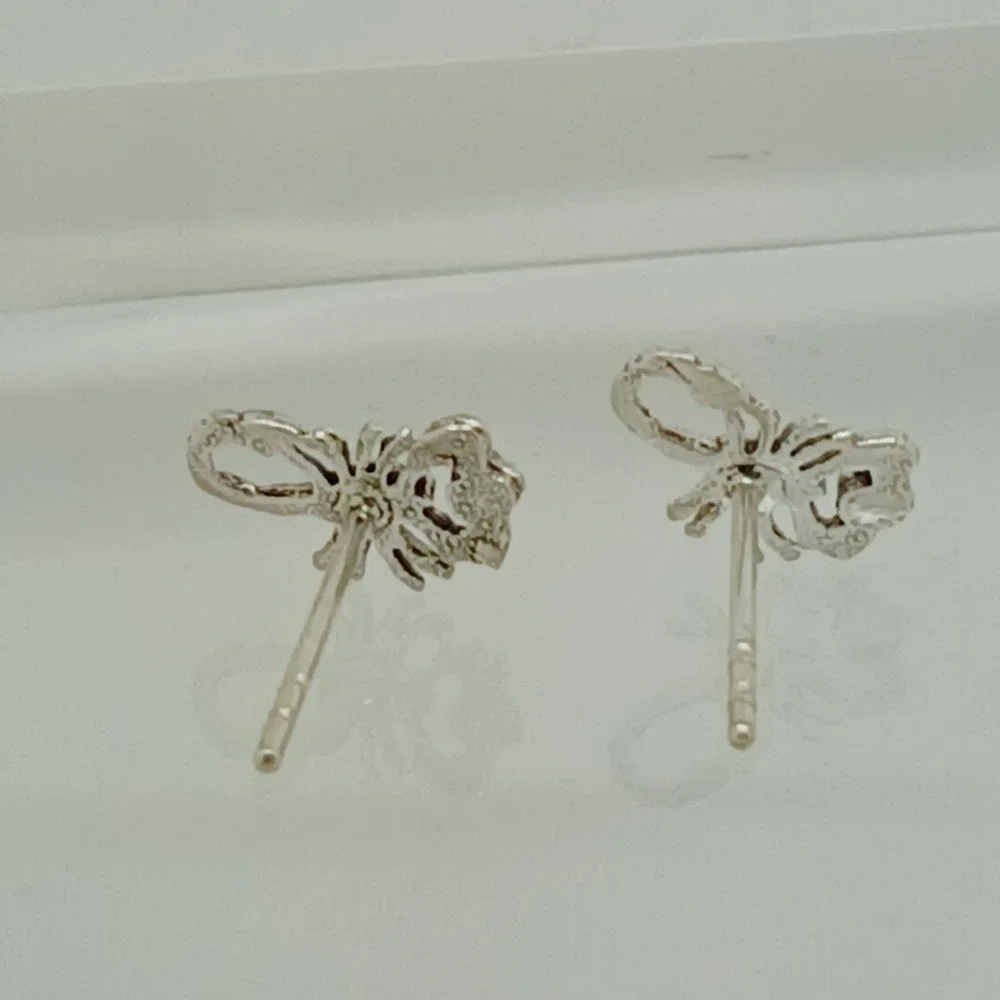 Scorpion Stud Earrings 925 Sterling Silver Blue Crystal‎ Scorpio Zodiac Jewelry